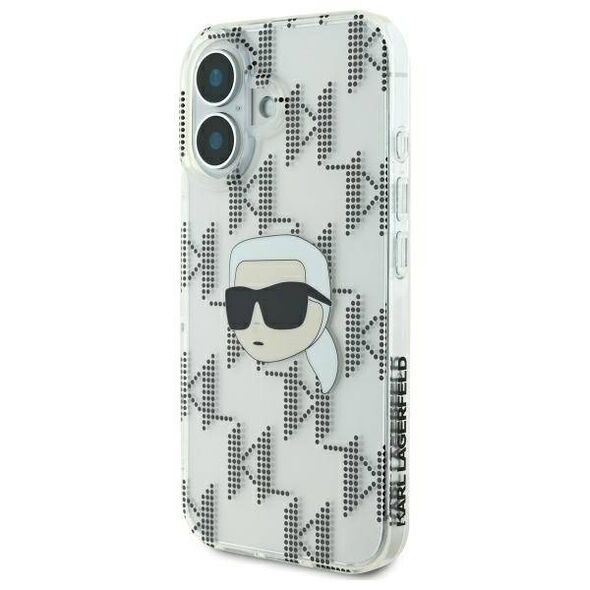 Karl Lagerfeld case for iPhone 16 6,1&quot; KLHCP16SHKLPKHT transparent Hard IML Karl Head Electroplated 3666339319809