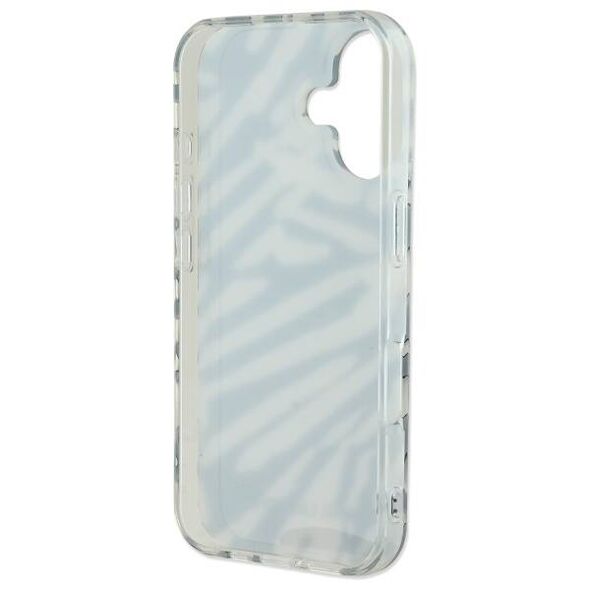Karl Lagerfeld case for iPhone 16 6,1&quot; KLHCP16SHZBPKCCK black Hard IML Zebra Pattern & Cord 3666339320287