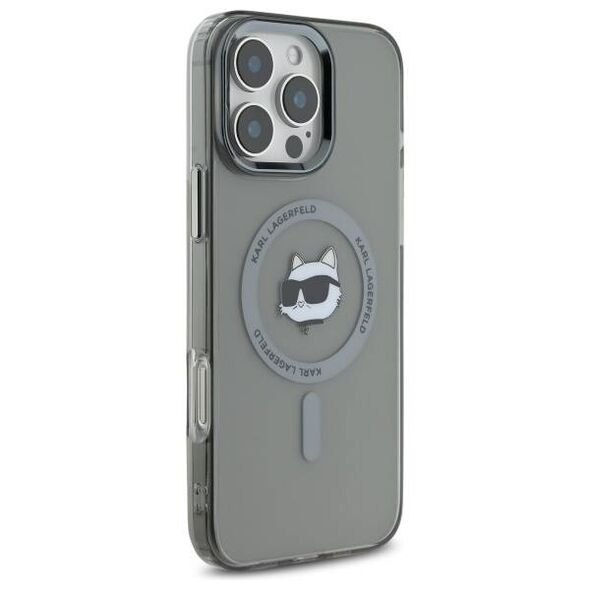 Karl Lagerfeld case for iPhone 16 Pro Max 6,9&quot; KLHMP16XHLSCHK black Hard IML Metal Choupette Head MagSafe 3666339318239