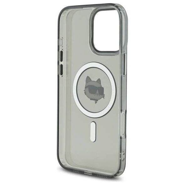 Karl Lagerfeld case for iPhone 16 Pro Max 6,9&quot; KLHMP16XHLSCHK black Hard IML Metal Choupette Head MagSafe 3666339318239