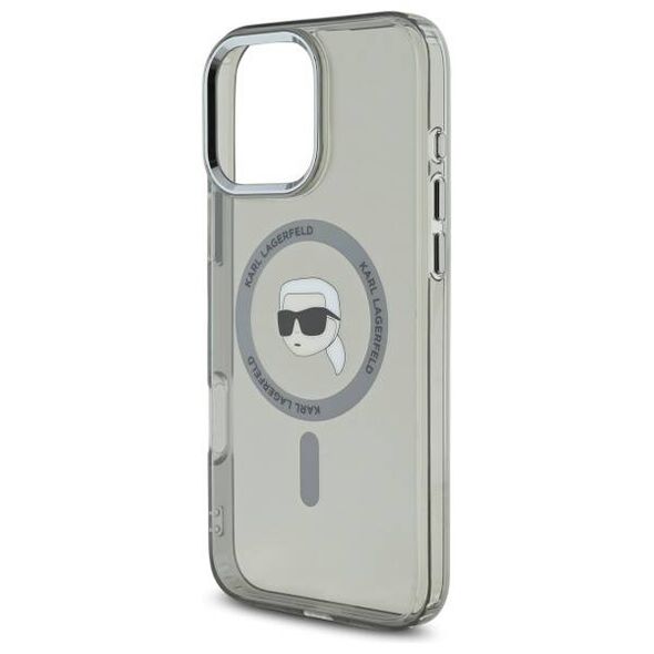 Karl Lagerfeld case for iPhone 16 Pro Max 6,9&quot; KLHMP16XHLSKIK black Hard IML Metal Karl Head MagSafe 3666339318192