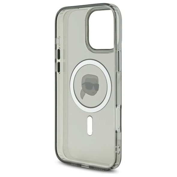Karl Lagerfeld case for iPhone 16 Pro Max 6,9&quot; KLHMP16XHLSKIK black Hard IML Metal Karl Head MagSafe 3666339318192