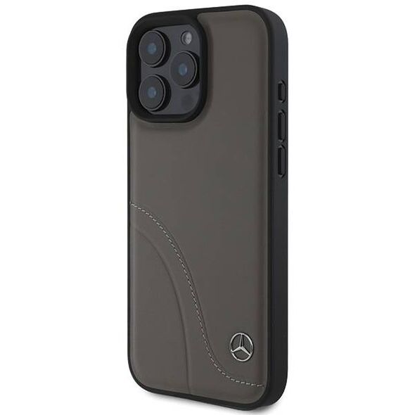 Mercedes case for iPhone 16 Pro Max 6,9&quot; MEHCP16X23RBCSB Hardcase MB Curved Stitches Leather brown 3666339312459