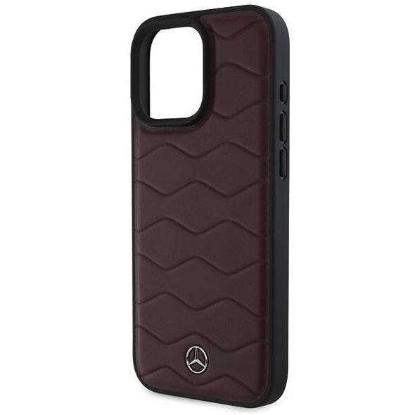 Mercedes case for iPhone 16 Pro Max 6,9&quot; MEHCP16X23RWRSR Hardcase MB Waves Leather red 3666339325831