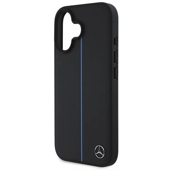 Mercedes case for iPhone 16 6,1&quot; MEHMP16S23RURBK Hardcase MB Blue Line Leather MagSafe black 3666339325688