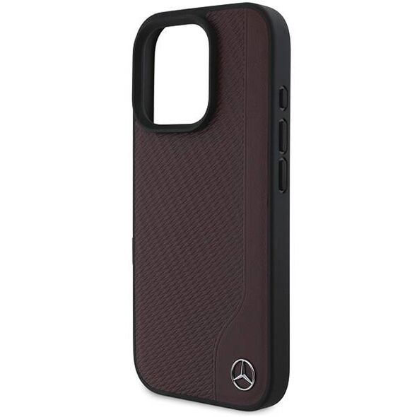 Mercedes case for iPhone 16 Pro Max 6,9&quot; MEHMP16X23RBGVR Hardcase MB Wood Imitation Leather MagSafe red 3666339312299