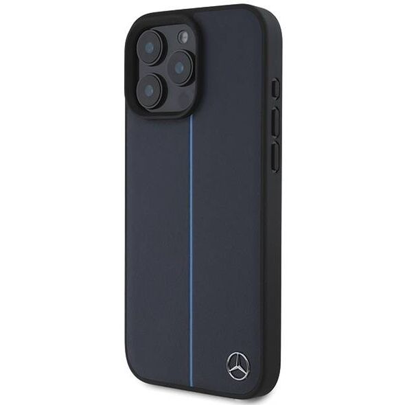 Mercedes case for iPhone 16 Pro Max 6,9&quot; MEHMP16X23RURBV Hardcase MB Blue Line Leather MagSafe navy blue 3666339325671