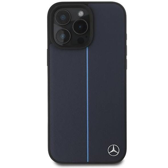 Mercedes case for iPhone 16 Pro Max 6,9&quot; MEHMP16X23RURBV Hardcase MB Blue Line Leather MagSafe navy blue 3666339325671