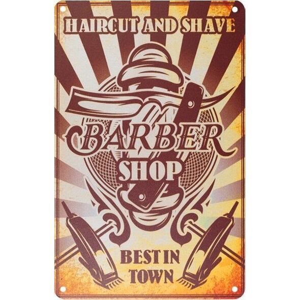 Activeshop Tablica ozdobna barber B072