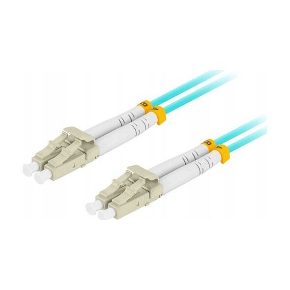 Lanberg Patchcord światłowodowy Lanberg MM LC/UPC-LC/UPC DUPLEX 3.0MM OM3 50/125 LSZH 0.5m aqua