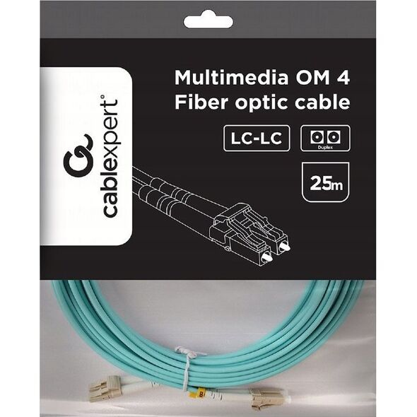 Gembird GEMBIRD patchcord światłowodowy wielomodowy duplex OM4 50/125 LC/LC 25m