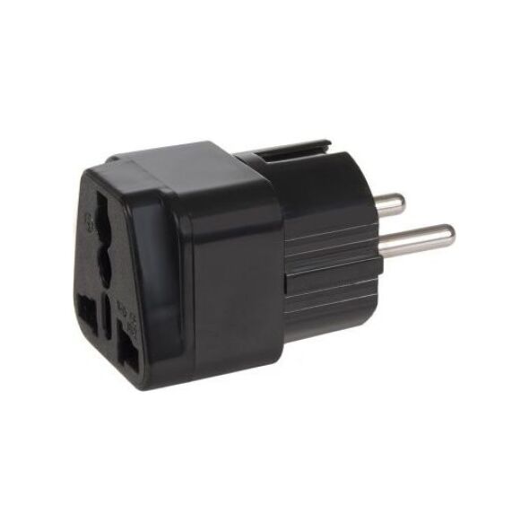 Maclean Adapter podróżny gniazdo UK na EU czarny (MCE155)