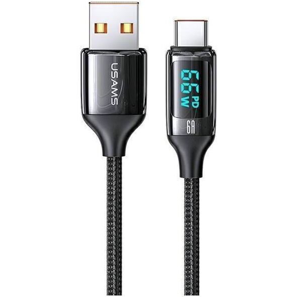 Kabel USB Usams USB-A - USB-C 1.2 m Czarny (6958444975412)