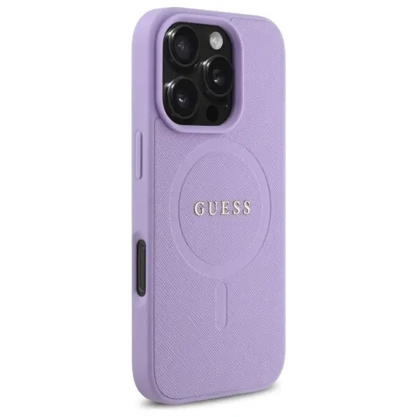 Guess case for iPhone 16 Pro Max 6,9&quot; GUHMP16XPSAHMCU Saffiano purple MagSafe 3666339346294