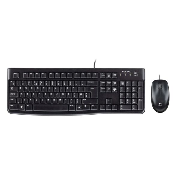 Logitech MK120 Desktop Combo US (Black, Wired) (LOGMK120US) έως 12 άτοκες Δόσεις
