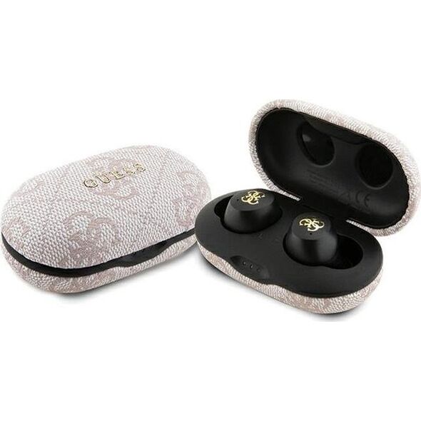 Słuchawki Guess Guess Słuchawki Bluetooth Gutwsp4Egp Tws + Stacja Dokująca Enc Różowy/Pink 4G Metal