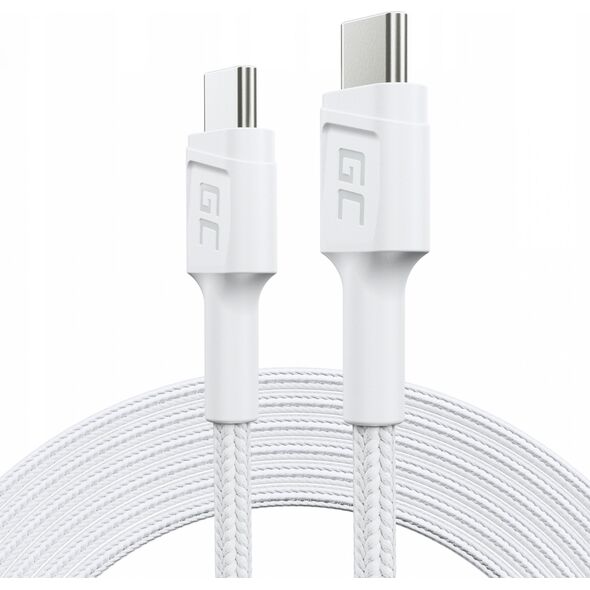 Kabel USB Green Cell USB-C - USB-C 2 m Biały (KABGC29W)