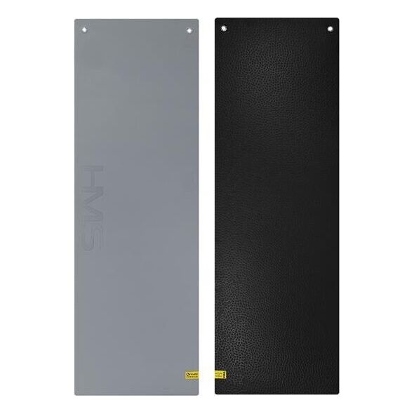 HMS Mata do ćwiczeń fitness z otworami HMS premium MFK03 180x60x1,5 cm szaro-czarna
