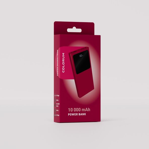 COLORUM Power bank 10 000 mAh CPB10-02 xMagenta 5907457718722