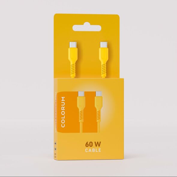 COLORUM cable USB-C - USB-C 1,8m 3A CK60-CC-05 xYellow 5907457729827