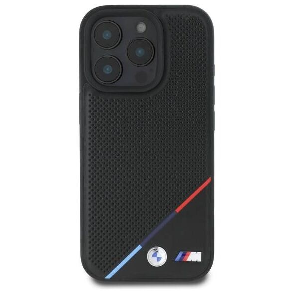 Original Case IPHONE 16 PRO MAX BMW Hardcase M Perforated Tricolor Line MagSafe (BMHMP16X23PUPDK) black 3666339323875
