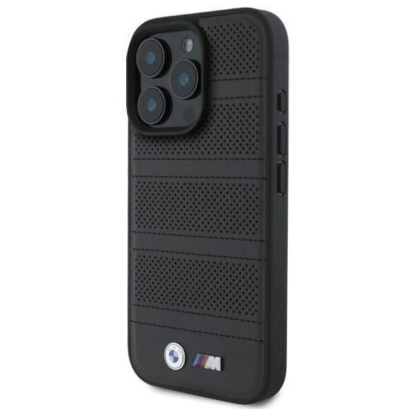 Original Case IPHONE 16 PRO MAX BMW Hardcase M Perforated & Stitched Line MagSafe (BMHMP16X23PUSPK) black 3666339324230