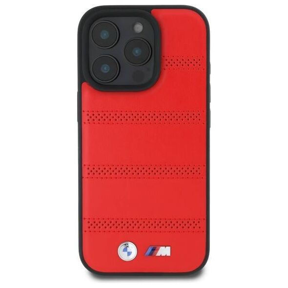Original Case IPHONE 16 PRO MAX BMW Hardcase M Perforated & Stitched Line MagSafe (BMHMP16X23PUSPR) red 3666339324278