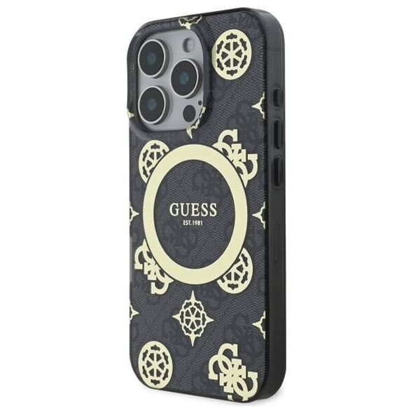 Original Case IPHONE 16 PRO Guess Hardcase IML Peony On 4G Background MagSafe (GUHMP16LH4PYEEK) black 3666339299927