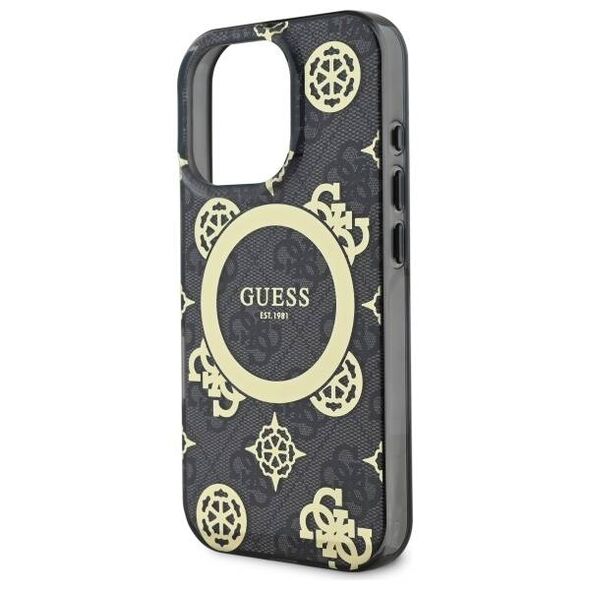 Original Case IPHONE 16 PRO Guess Hardcase IML Peony On 4G Background MagSafe (GUHMP16LH4PYEEK) black 3666339299927