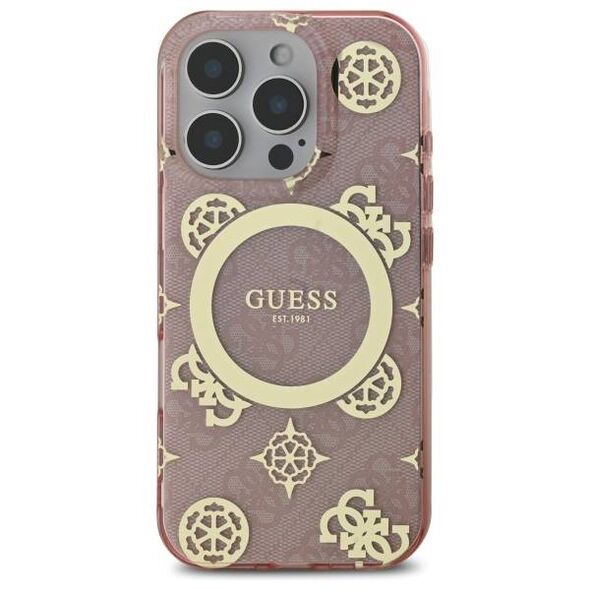 Original Case IPHONE 16 PRO Guess Hardcase IML Peony On 4G Background MagSafe (GUHMP16LH4PYEEP) pink 3666339300371