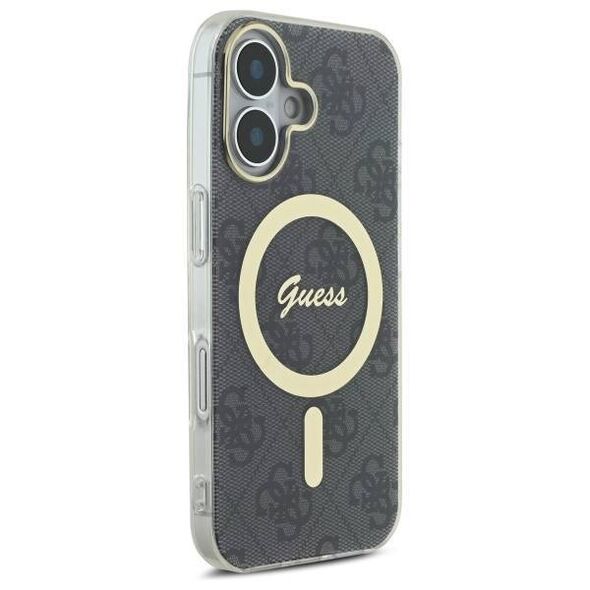 Original Case IPHONE 16 PLUS Guess Hardcase IML 4G MagSafe (GUHMP16MH4STK) black 3666339341978