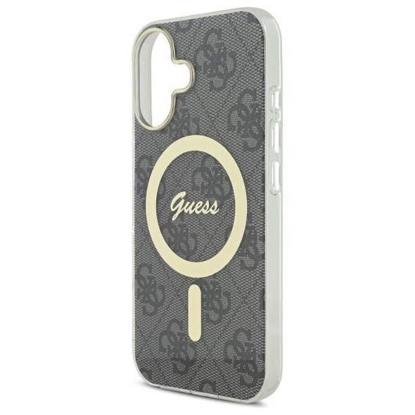Original Case IPHONE 16 PLUS Guess Hardcase IML 4G MagSafe (GUHMP16MH4STK) black 3666339341978