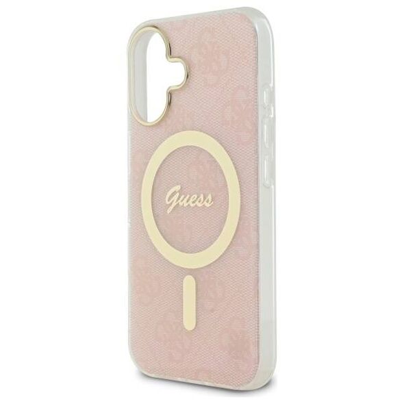 Original Case IPHONE 16 PLUS Guess Hardcase IML 4G MagSafe (GUHMP16MH4STP) pink 3666339342050