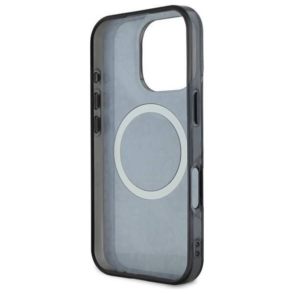 Original Case IPHONE 16 PRO MAX Guess Hardcase IML Peony On 4G Background MagSafe (GUHMP16XH4PYEEK) black 3666339299934
