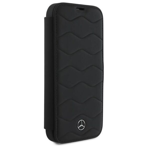 Original Case IPHONE 16 PRO MAX Mercedes Hardcase MB Waves Leather (MEBKP16X23RWRSK) black 3666339364632