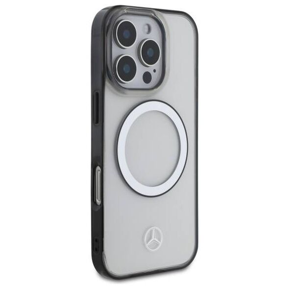 Original Case IPHONE 16 PRO Mercedes Hardcase Printed Logo MagSafe (MEHMP16L23HUOKC) transparent 3666339326067