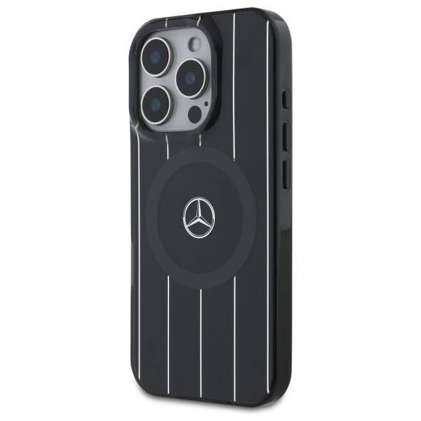 Original Case IPHONE 16 PRO MAX Mercedes Hardcase MB Double Layer Crossed Lines MagSafe (MEHMP16X23HRSK) black 3666339326678