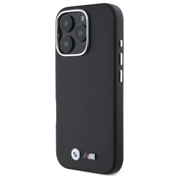 Original Case IPHONE 16 PRO BMW Hardcase M Smooth Full Wrapped Metal (BMHCP16L23PMWK) black 3666339312121
