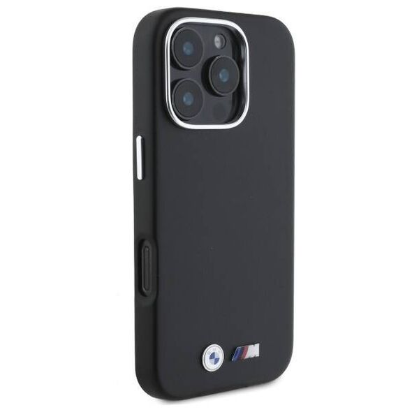 Original Case IPHONE 16 PRO BMW Hardcase M Smooth Full Wrapped Metal (BMHCP16L23PMWK) black 3666339312121