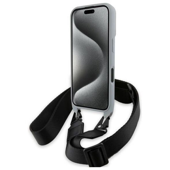 Original Case IPHONE 16 BMW Hardcase M Edition Carbon Stripe & Strap (BMHCP16S23PSCCG) gray 3666339324322