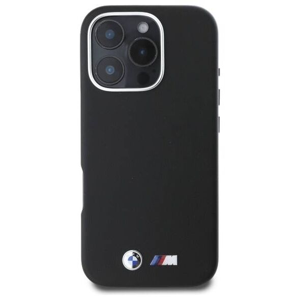 Original Case IPHONE 16 PRO MAX BMW Hardcase M Smooth Full Wrapped Metal (BMHCP16X23PMWK) black 3666339312138