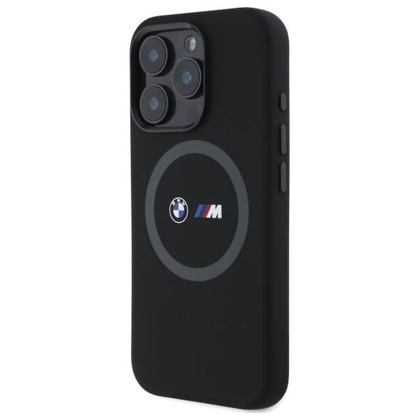 Original Case IPHONE 16 PRO BMW Hardcase M Silicone Printed Ring MagSafe (BMHMP16L23SROK) black 3666339325183