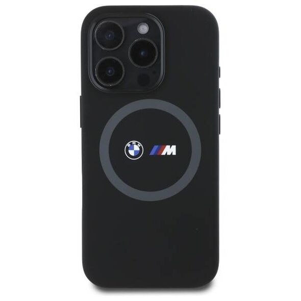 Original Case IPHONE 16 PRO BMW Hardcase M Silicone Printed Ring MagSafe (BMHMP16L23SROK) black 3666339325183