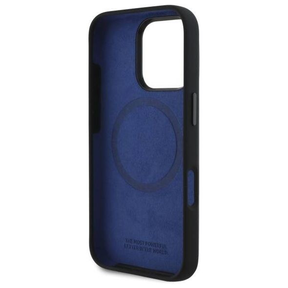 Original Case IPHONE 16 PRO MAX BMW Hardcase Silicone Hexagon Blue Line MagSafe (BMHMP16X23SHEB) black 3666339324872