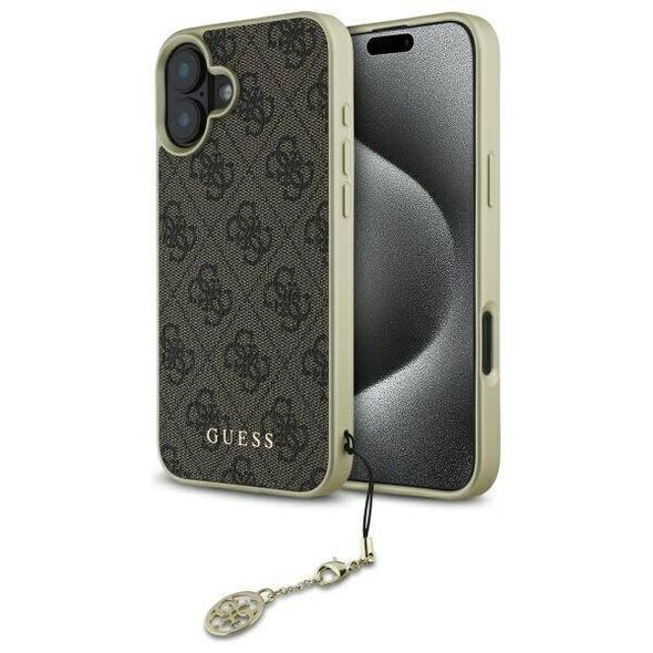 Original Case IPHONE 16 PLUS Guess Hardcase 4G Charms Collection (GUHCP16MGF4GBR) brown 3666339345938