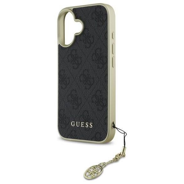 Original Case IPHONE 16 Guess Hardcase 4G Charms Collection (GUHCP16SGF4GGR) black 3666339345969