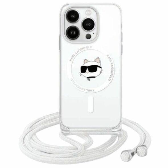 Original Case IPHONE 16 Karl Lagerfeld Hardcase IML Choupette Head & Cord MagSafe (KLHMP16SHCCHNT) transparent 3666339320560