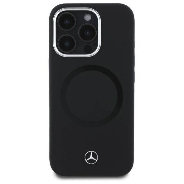 Original Case IPHONE 16 PRO Mercedes Hardcase Silicone Tonal Logo MagSafe (MEHMP16L23SUTTK) black 3666339326906