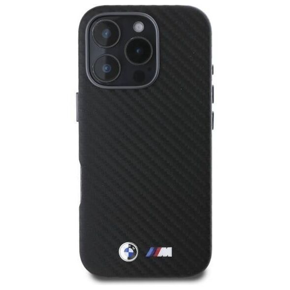 Original Case IPHONE 16 PRO MAX BMW Hardcase Carbon Wrapped Metal (BMHCP16X23PUFWC) black 3666339312176
