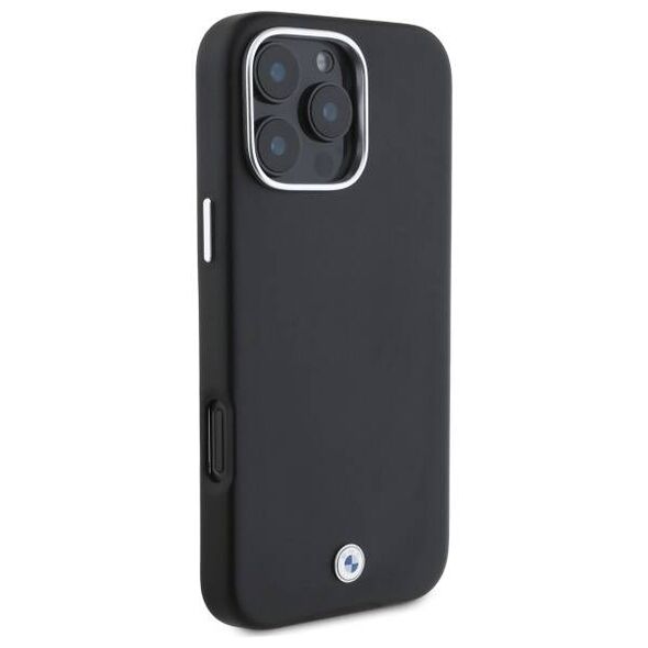 Original Case IPHONE 16 PRO BMW Hardcase Signature Full Wrapped Metal MagSafe (BMHMP16L23PUFWK) black 3666339323660